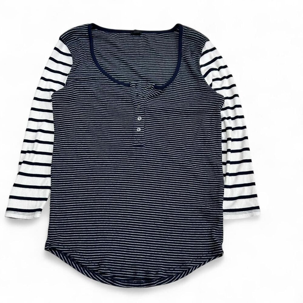 J. Crew Nautical Ribbed Henley Top
